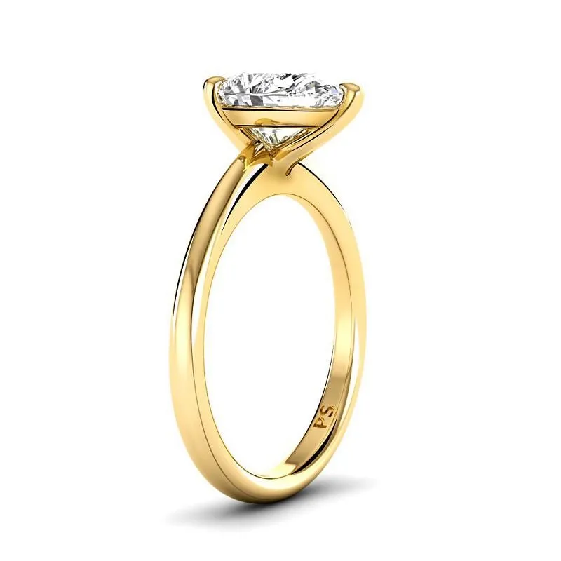 0.50-3.00 CT Pear Cut Lab Grown Diamonds - Solitaire Ring