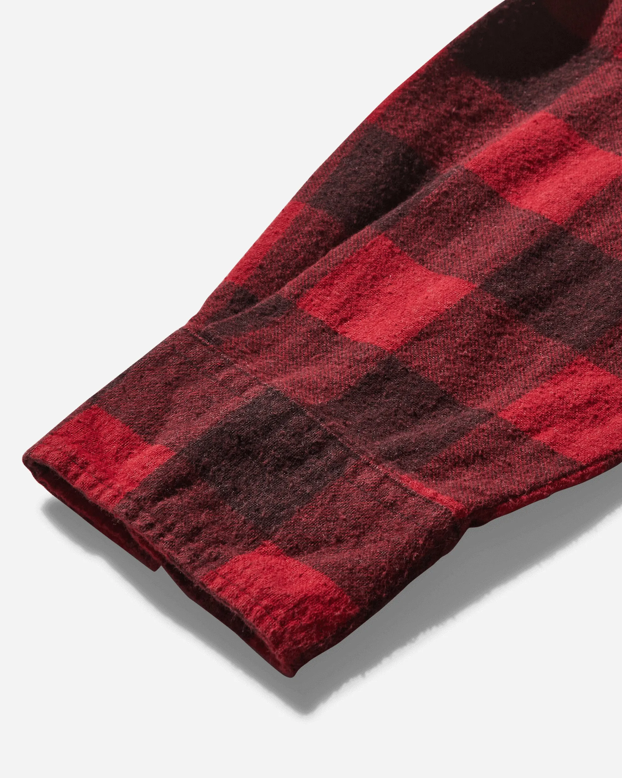 7 Cuts Flannel Shirt Over Dye Red