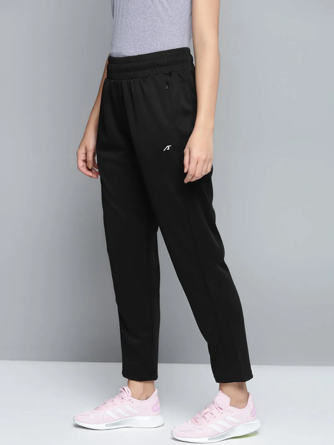 Alcis Women Solid Black Track Pant
