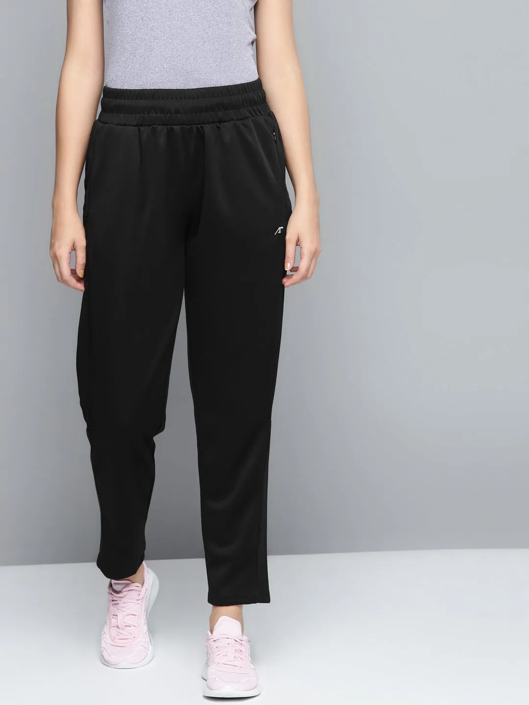 Alcis Women Solid Black Track Pant
