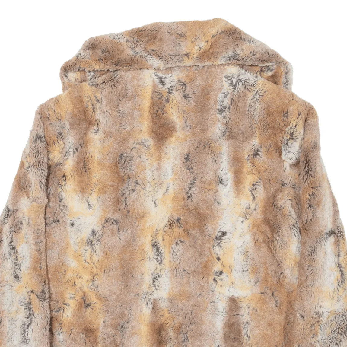 ALICE & OLIVIA Faux Fur Quilted Lined Coat Brown Womens S