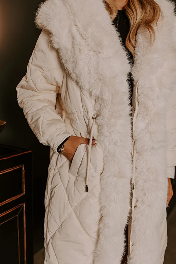 Aspen Mornings Puffer Coat in Ivory