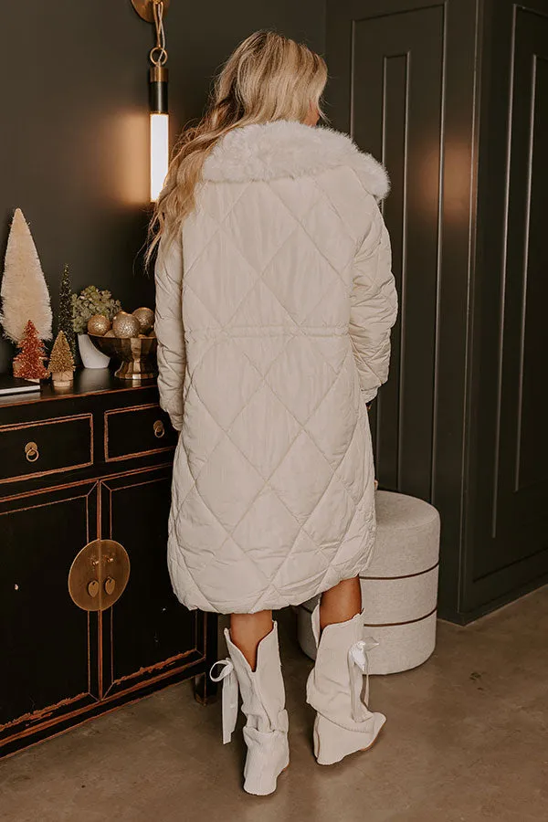 Aspen Mornings Puffer Coat in Ivory