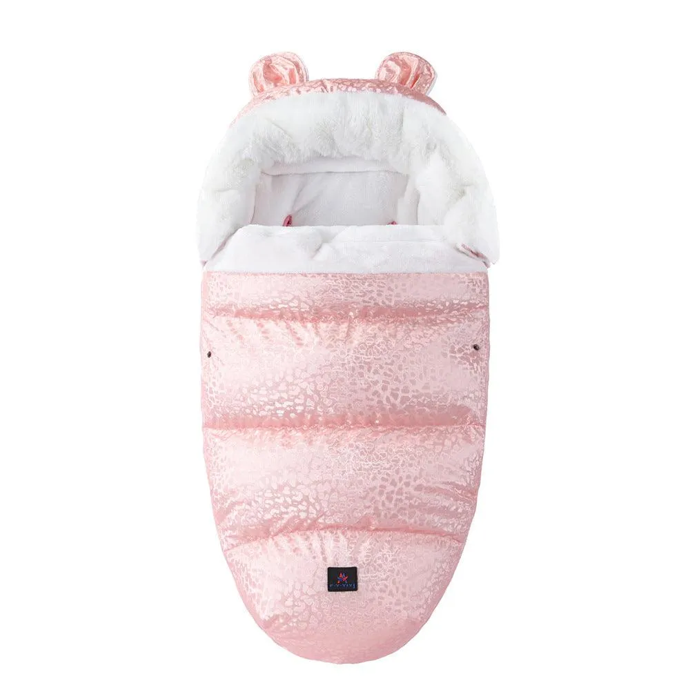 Baby Sleeping Bag Baby Going Out Thickened Fleece Warm Stroller Fur Collar Winter Newborn Anti-kicking Blanket