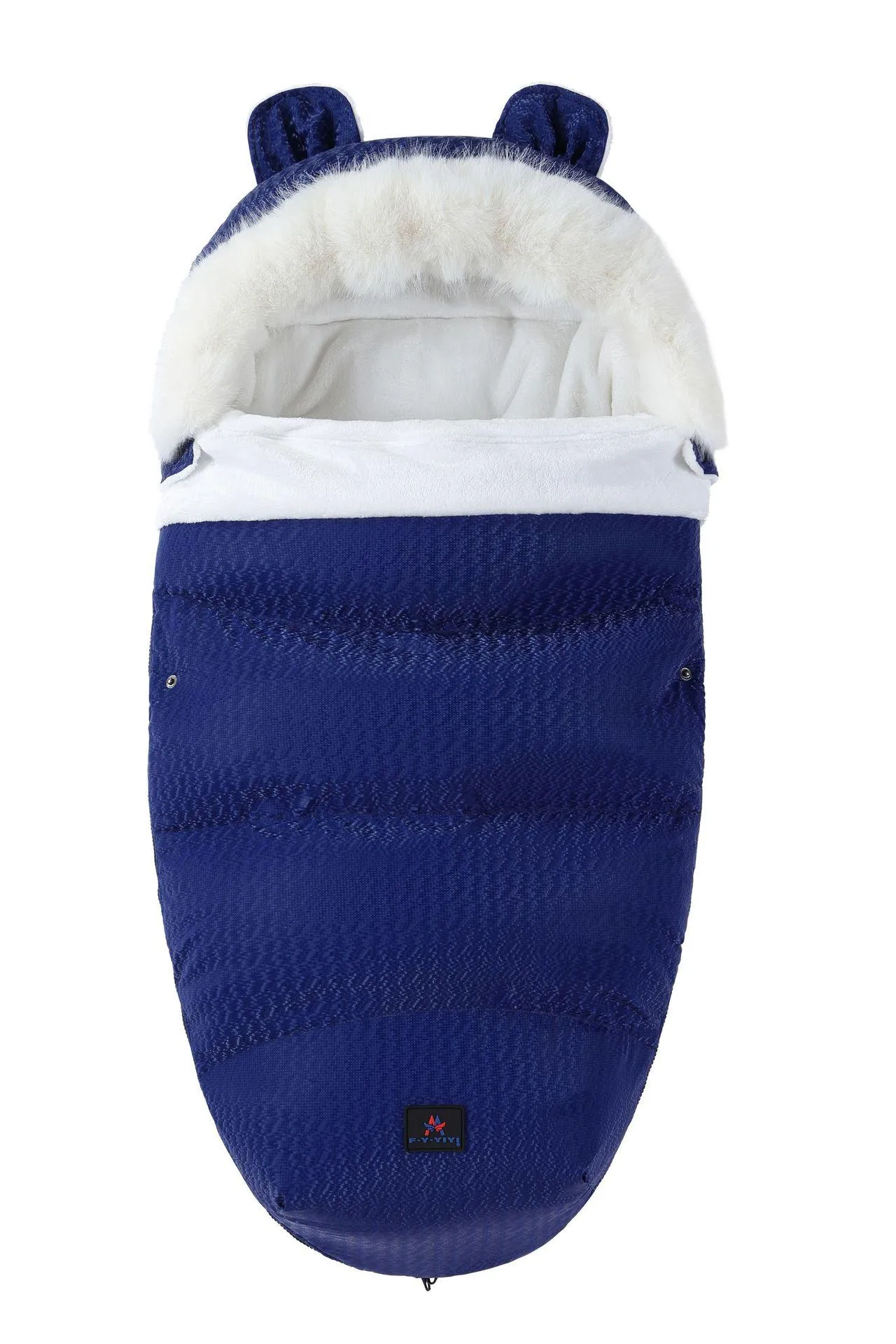 Baby Sleeping Bag Baby Going Out Thickened Fleece Warm Stroller Fur Collar Winter Newborn Anti-kicking Blanket