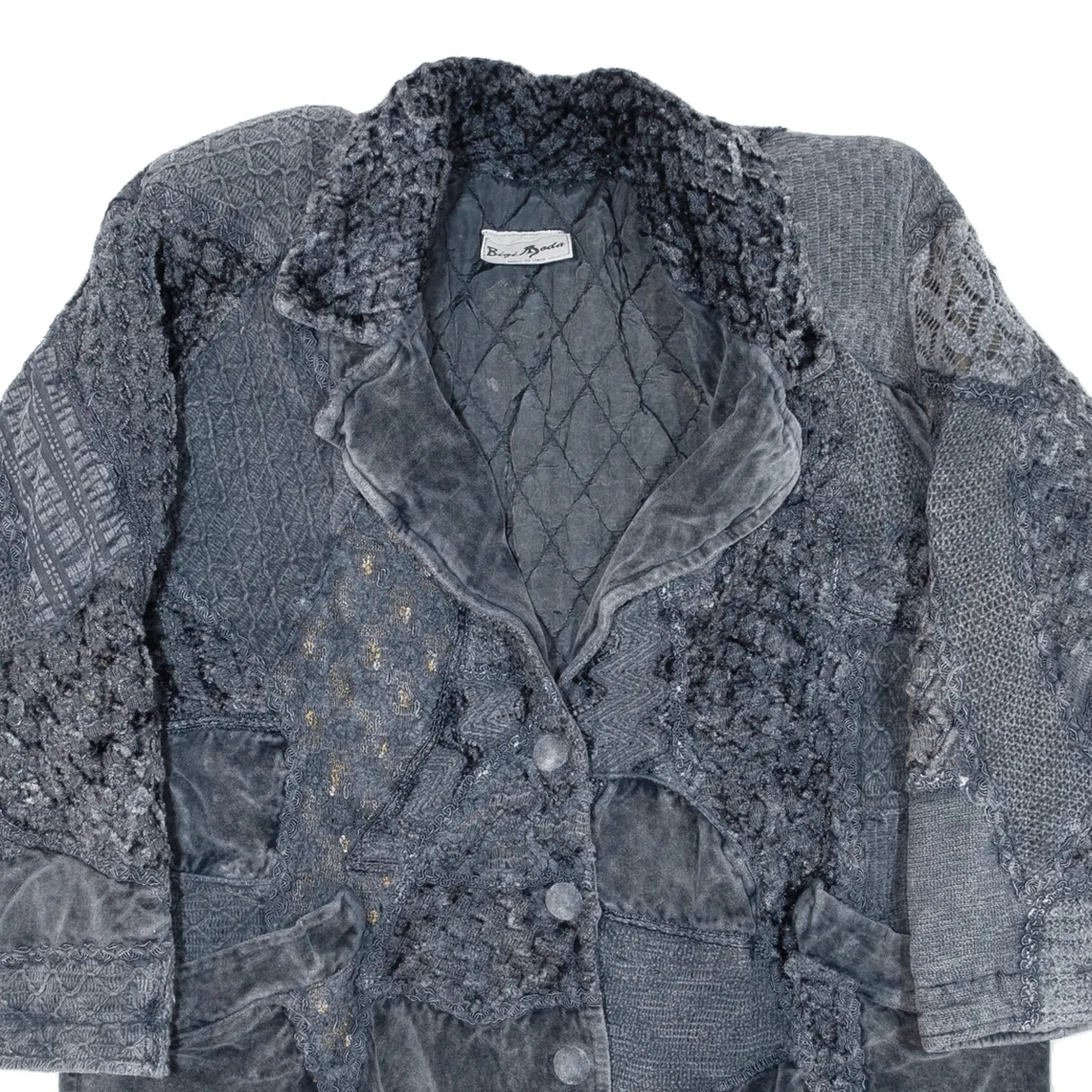 BIGI MODA Quilted Lined Womens Coat Grey XL