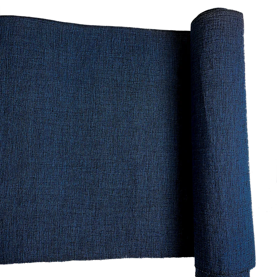 Black/Midnight Blue Stiff Papery Textured Crinkled Vintage Japanese Crepe by the Yard,  #331