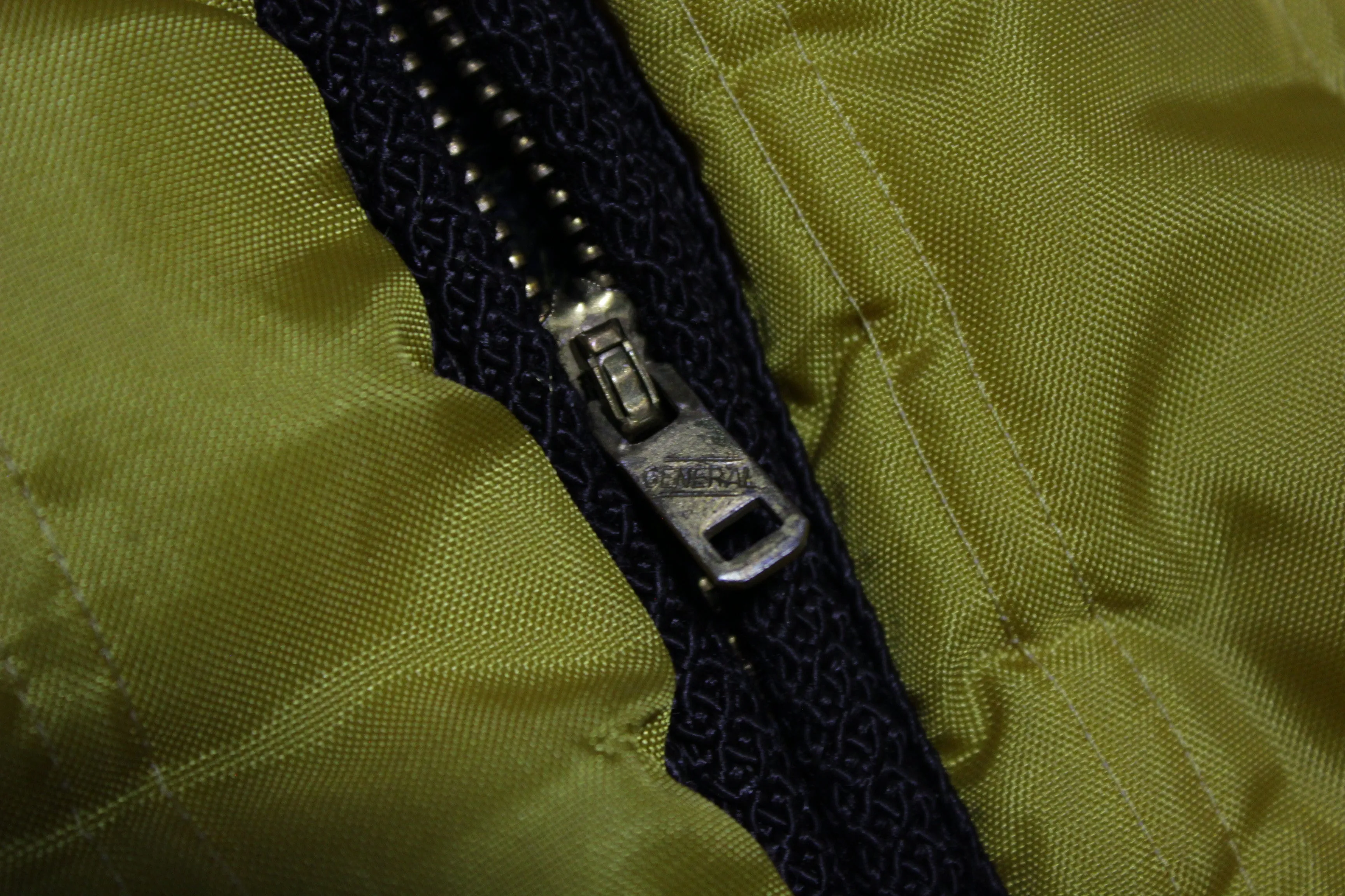 Campus Outerwear Vintage Pile Lined Gold Quilted 70s Cold Weather Jacket