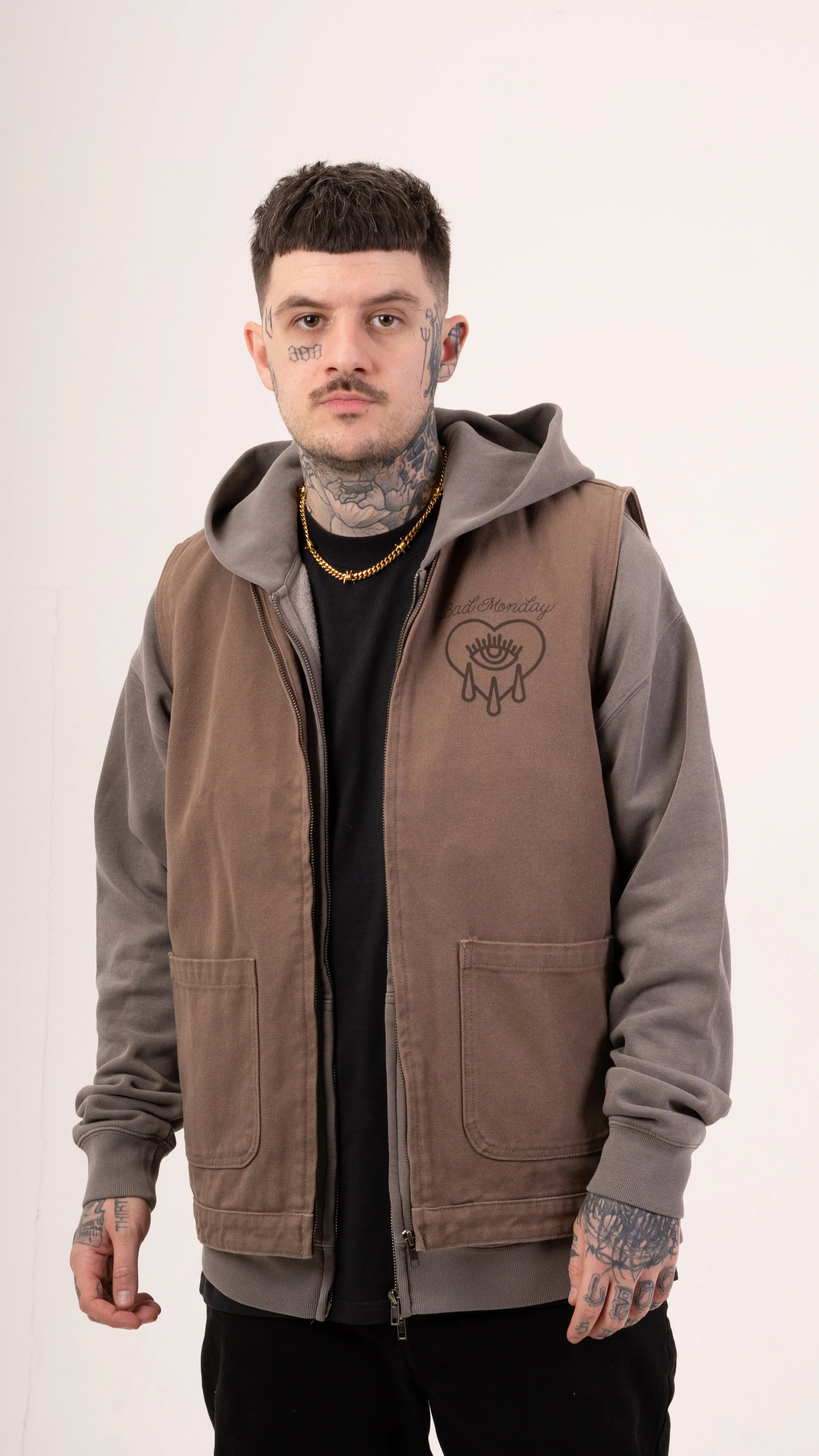 CH Canvas Vest Jacket Walnut