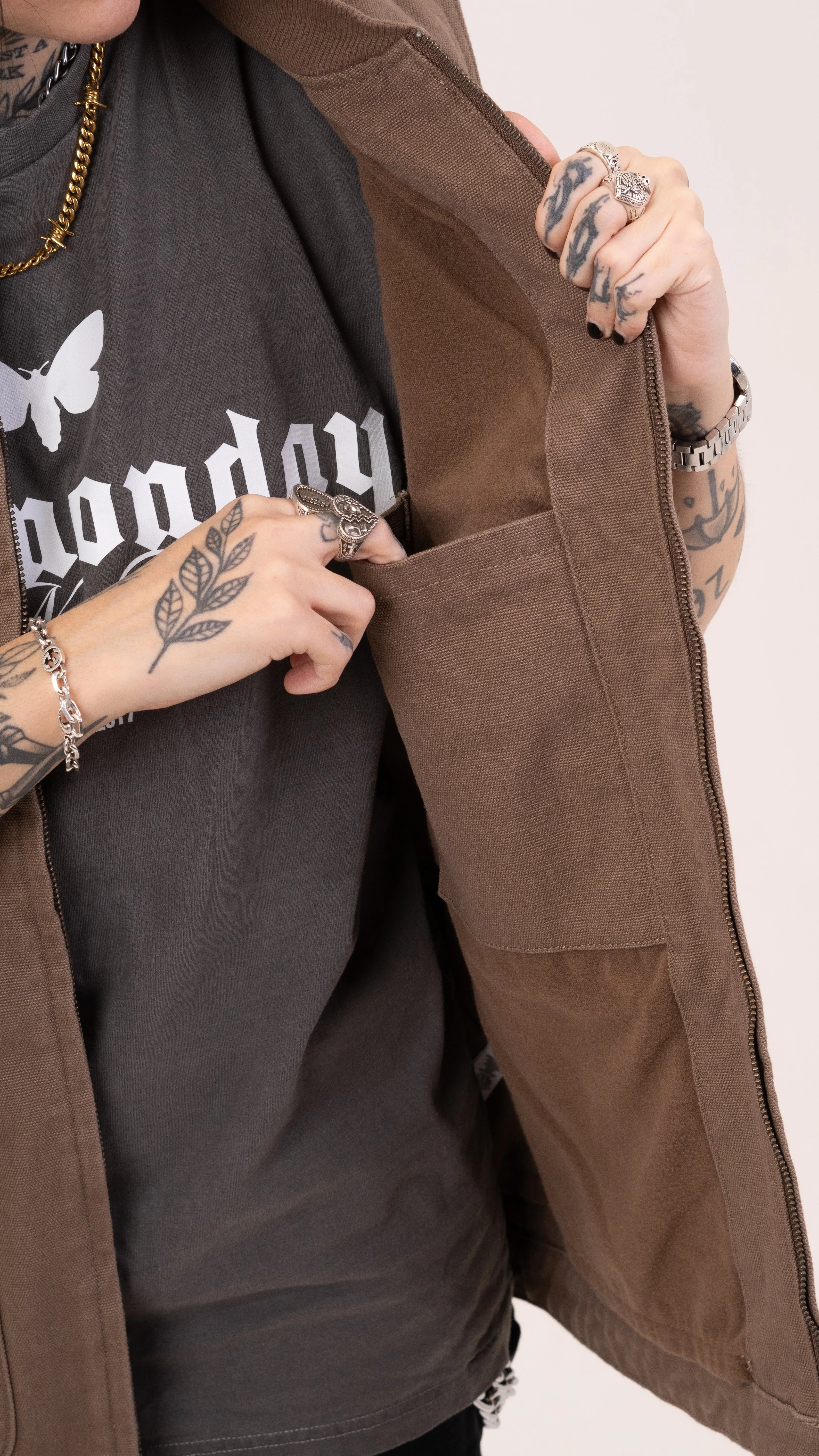 CH Canvas Vest Jacket Walnut