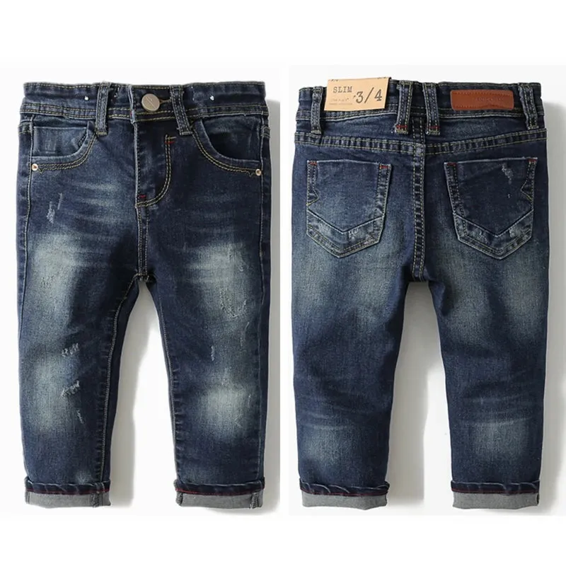 Chumhey 0-8T Top Quality Spring Kids Jeans Children Pants Baby Boys Girls Denim Trousers Infant Clothing broken hole Clothes