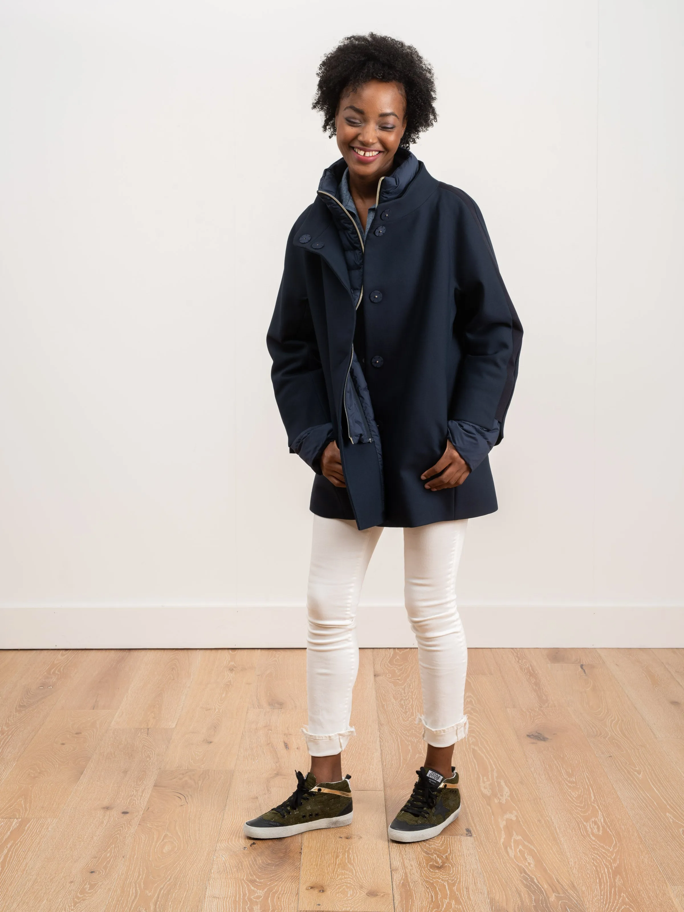 city glam coat - navy