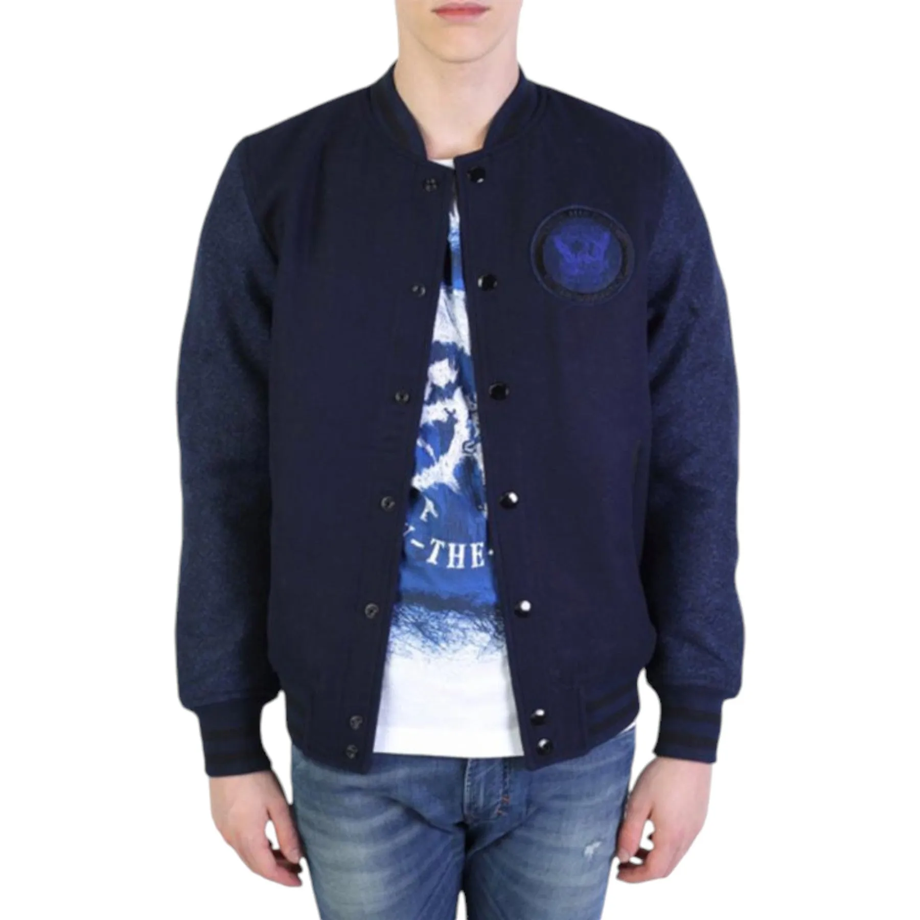DIESEL J BLUSA 0JAMX 81E Mens Bomber Jacket Quilted Casual Winter Outwear Coat