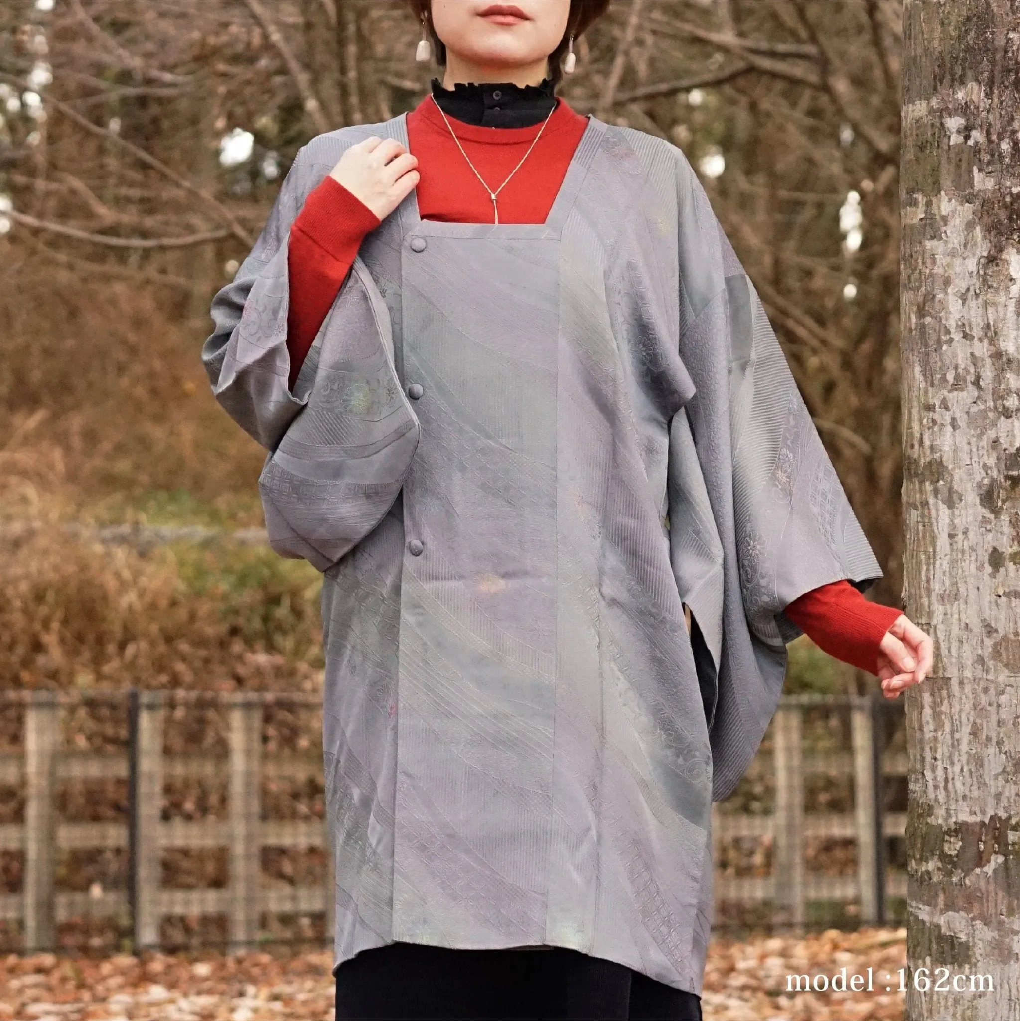 Gray gradation color flower design michiyuki