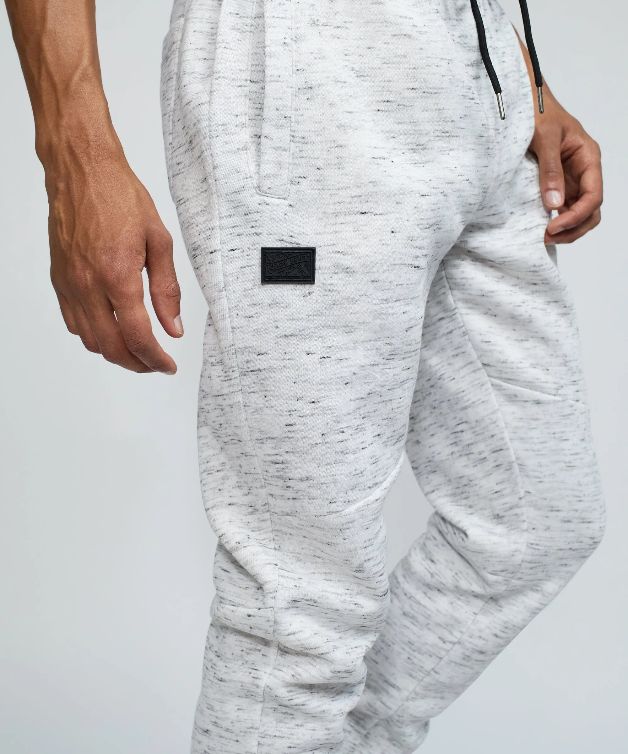 Haram Slim Fit Light Grey Jogger With Zip Detail - White