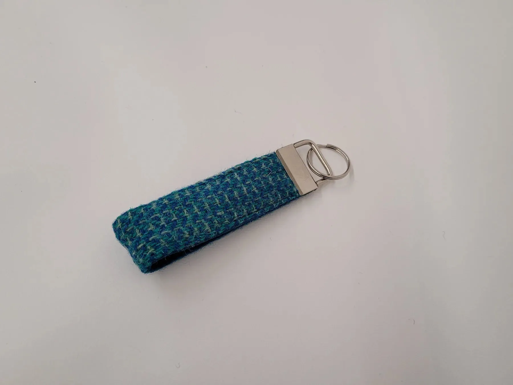 Harris Tweed Turquoise Fleck Buckle Dog Collar