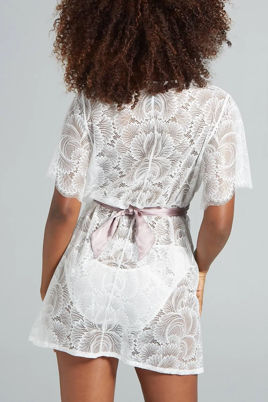 Juliet White Silk Bed Jacket