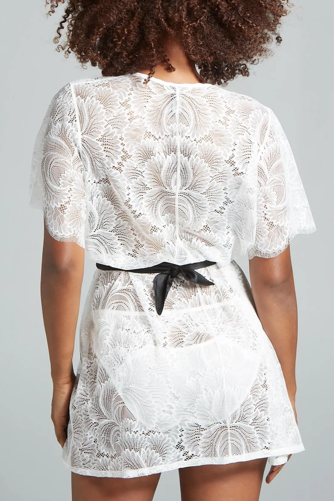 Juliet White Silk Bed Jacket