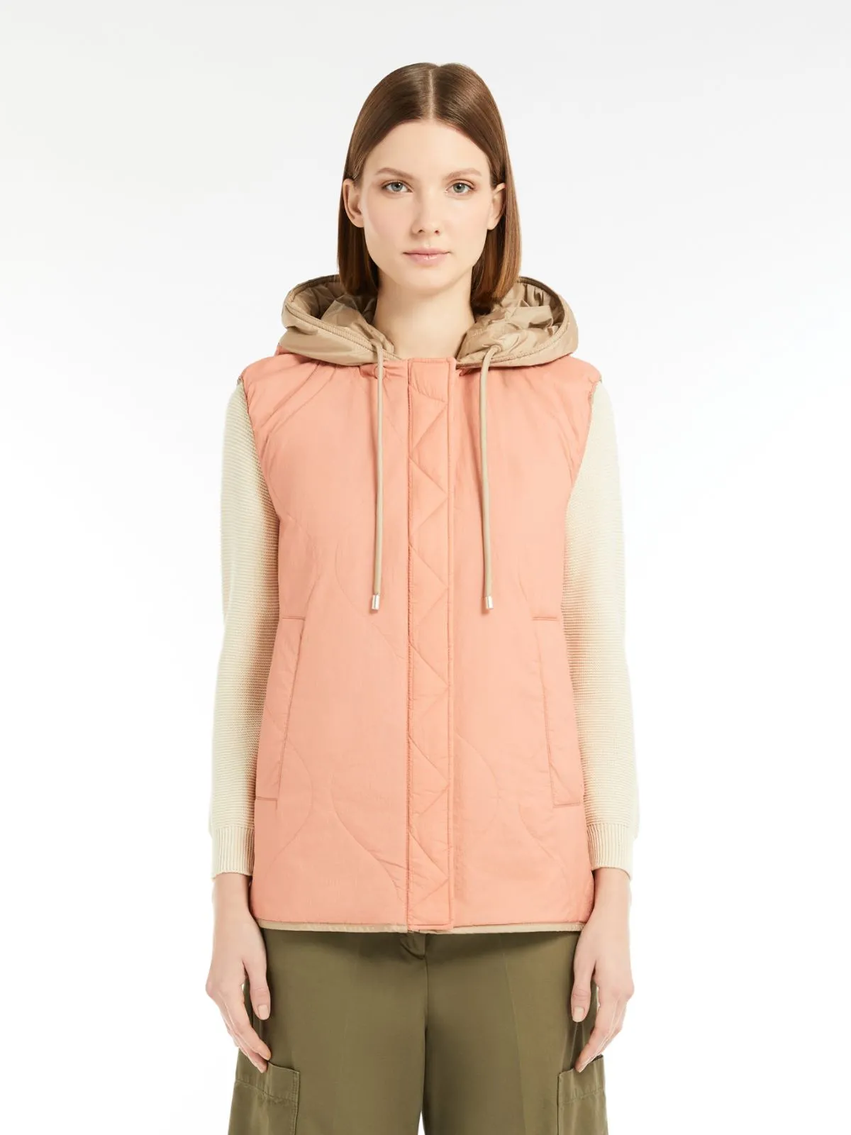 Max Mara Weekend TECLA Reversible gilet in water-repellent fabric