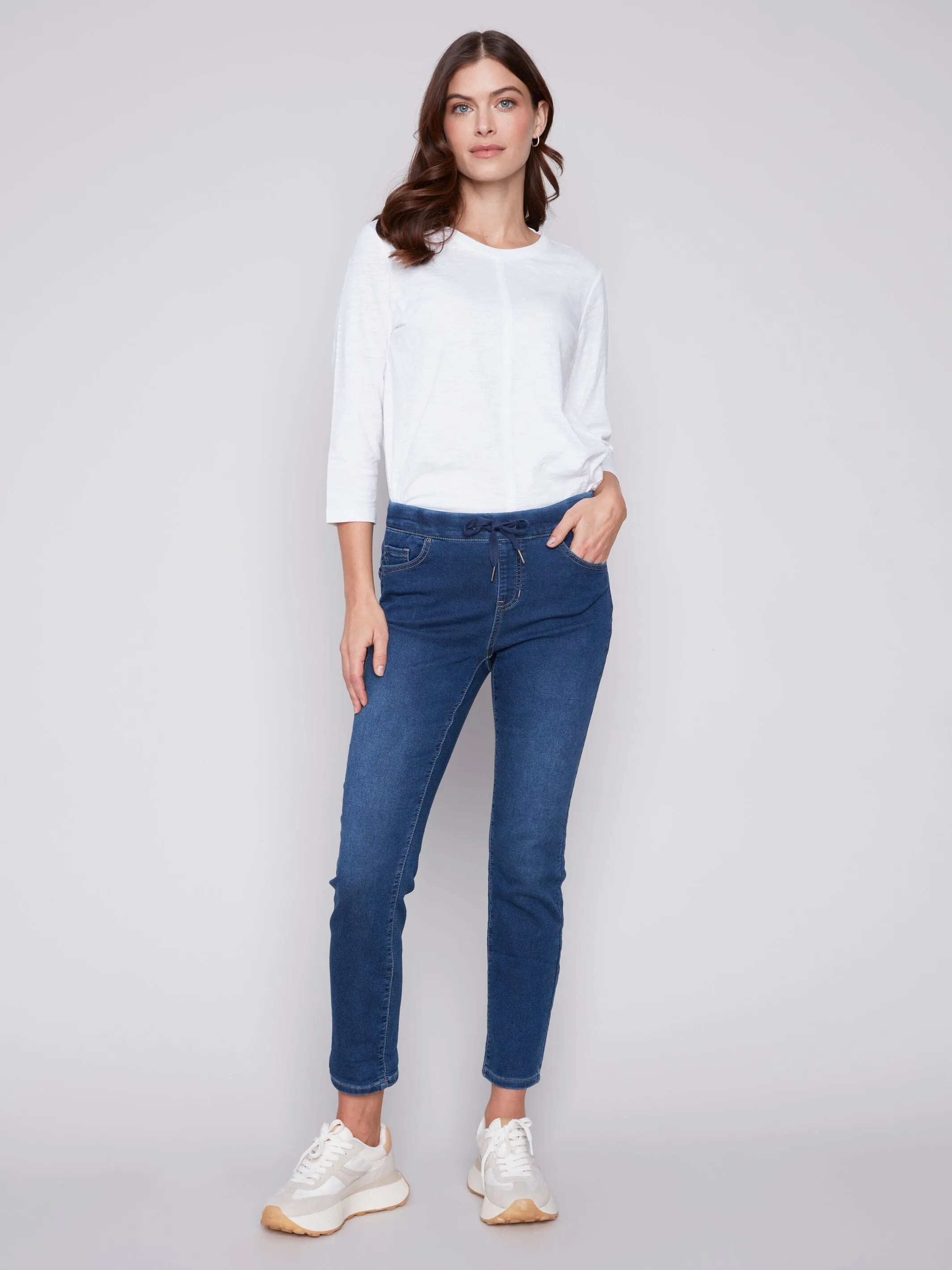 MID RISE DENIM JOGGER PANT