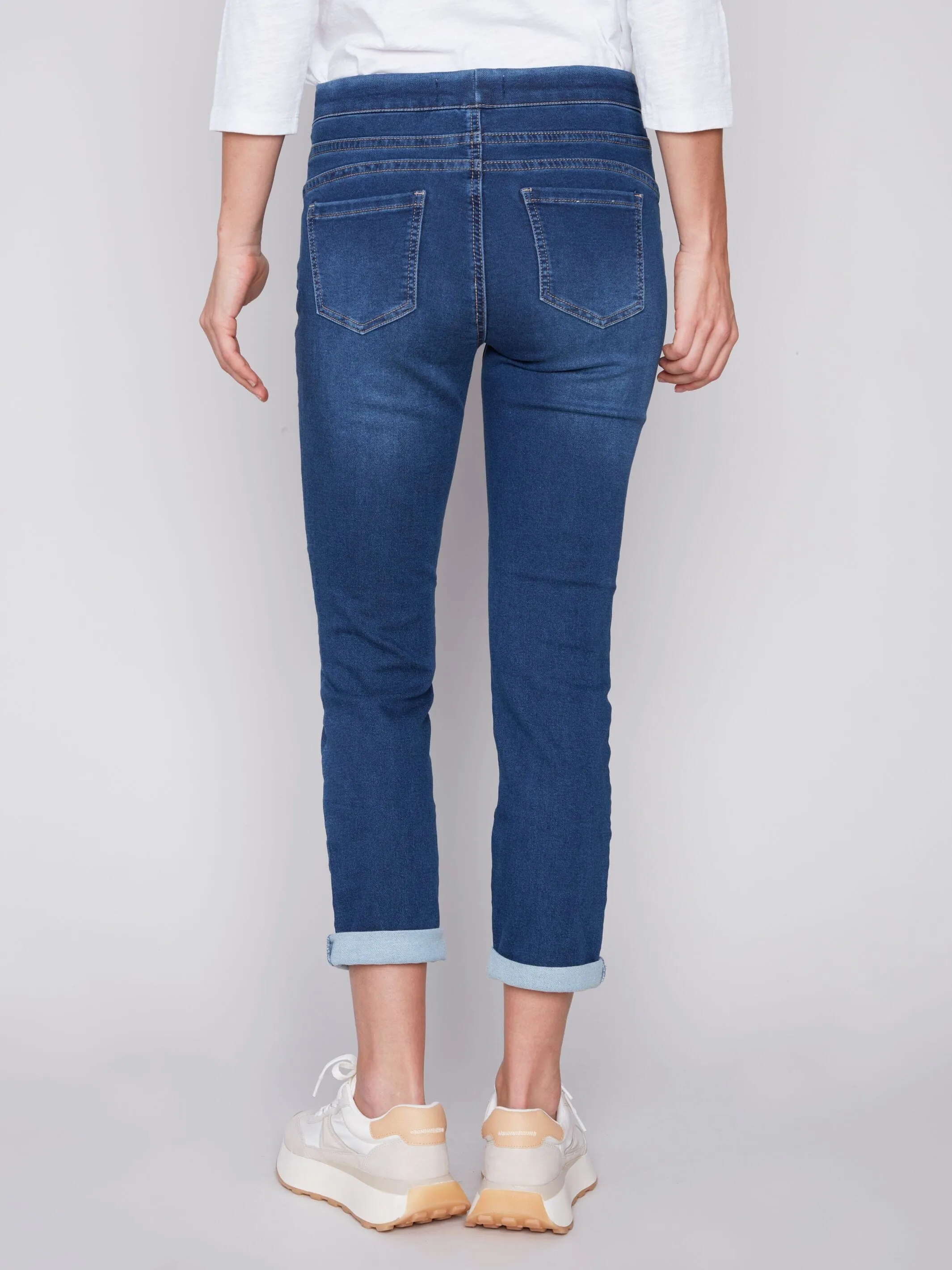 MID RISE DENIM JOGGER PANT
