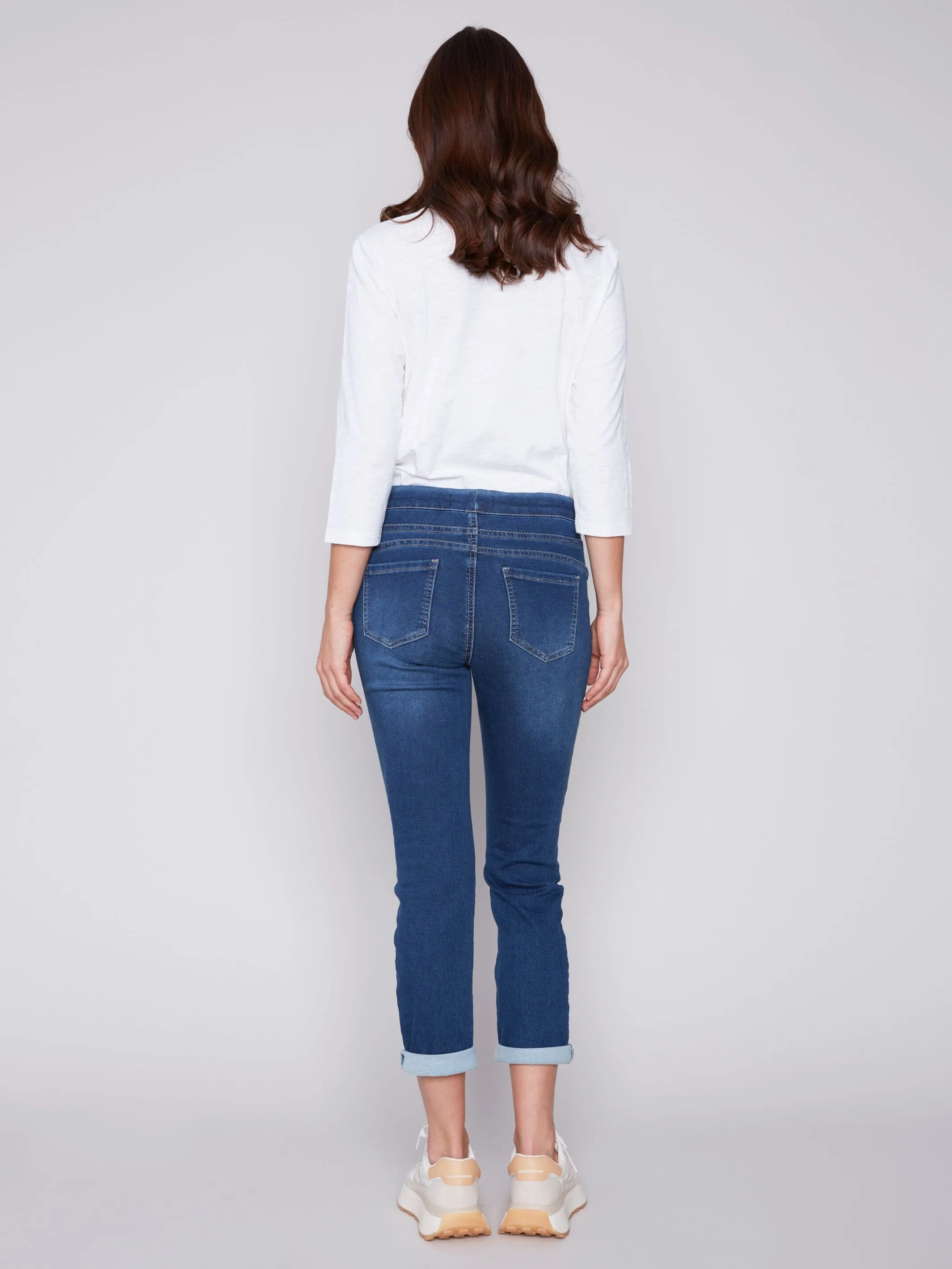 MID RISE DENIM JOGGER PANT