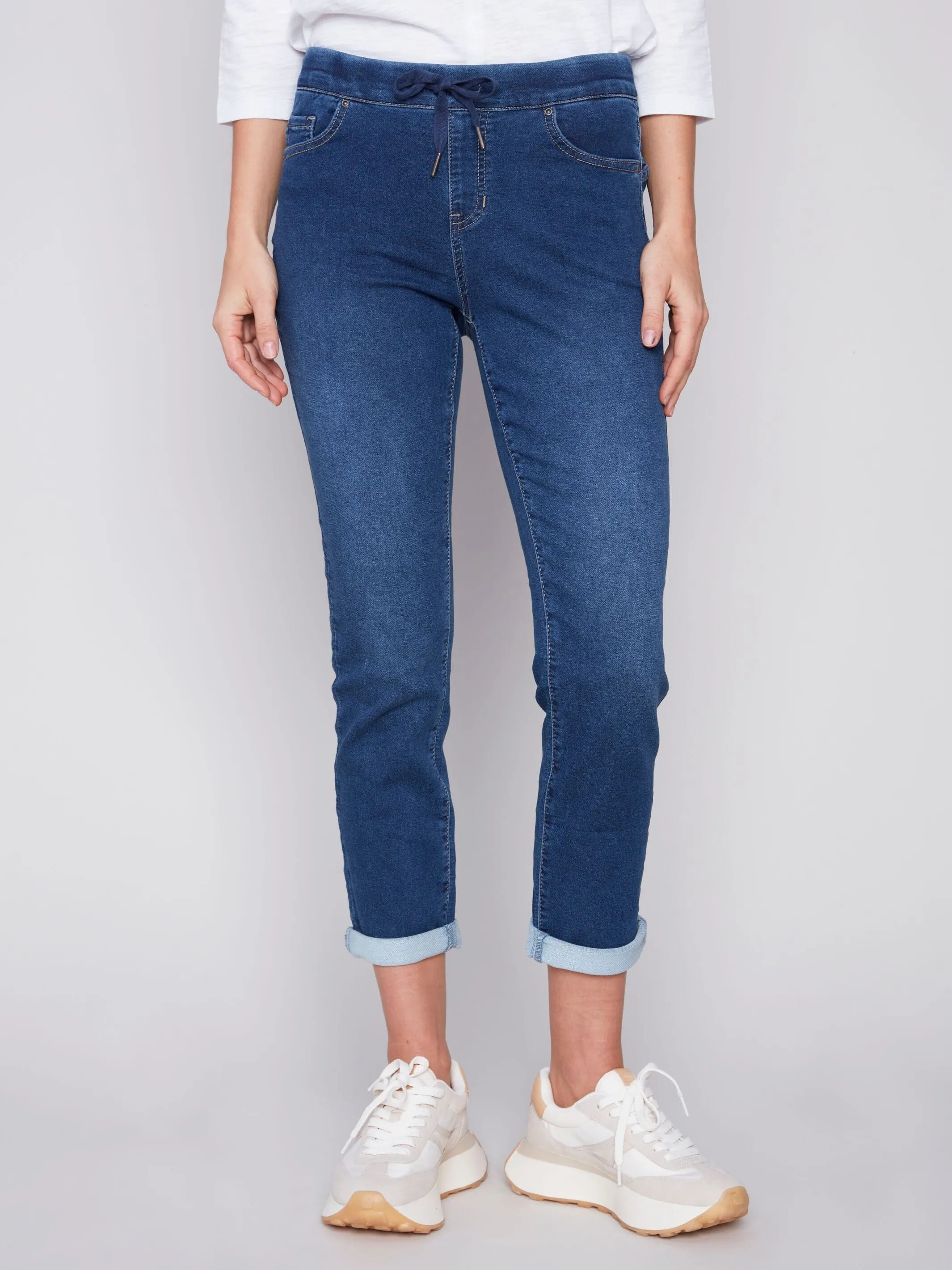 MID RISE DENIM JOGGER PANT