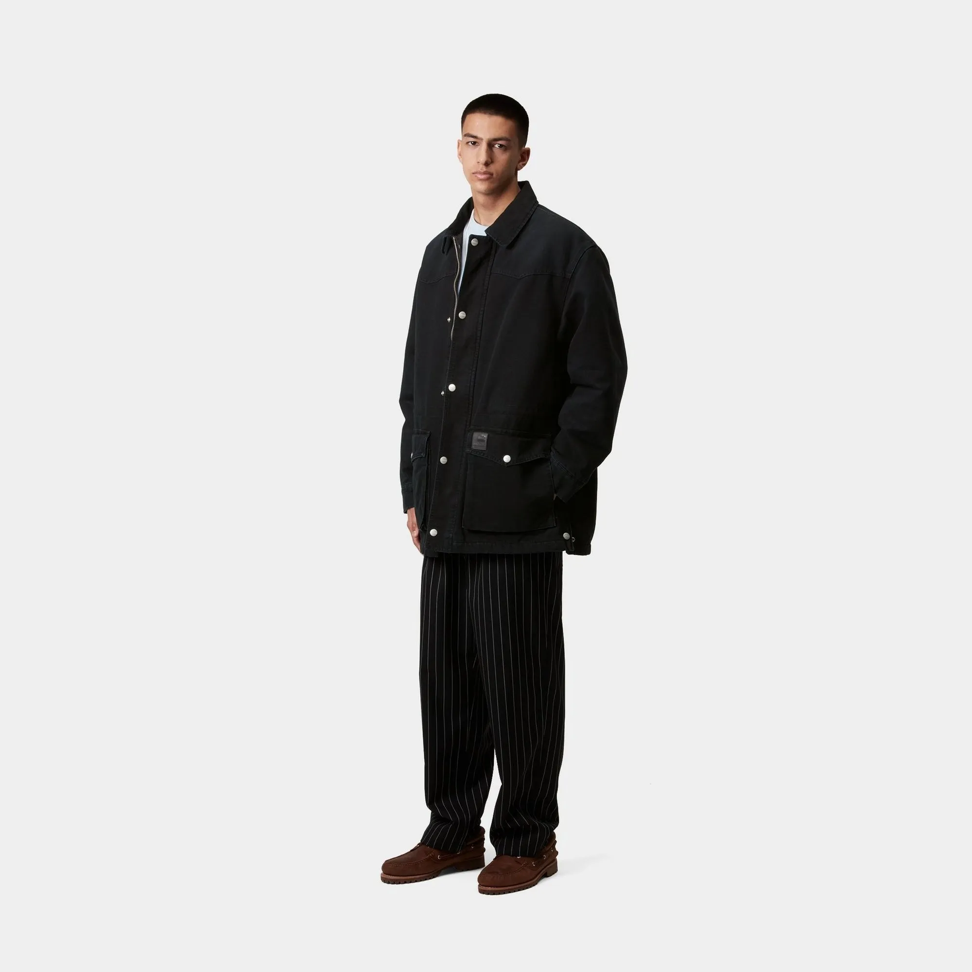 OG Santa Fe Coat | Black / Black (stone canvas)