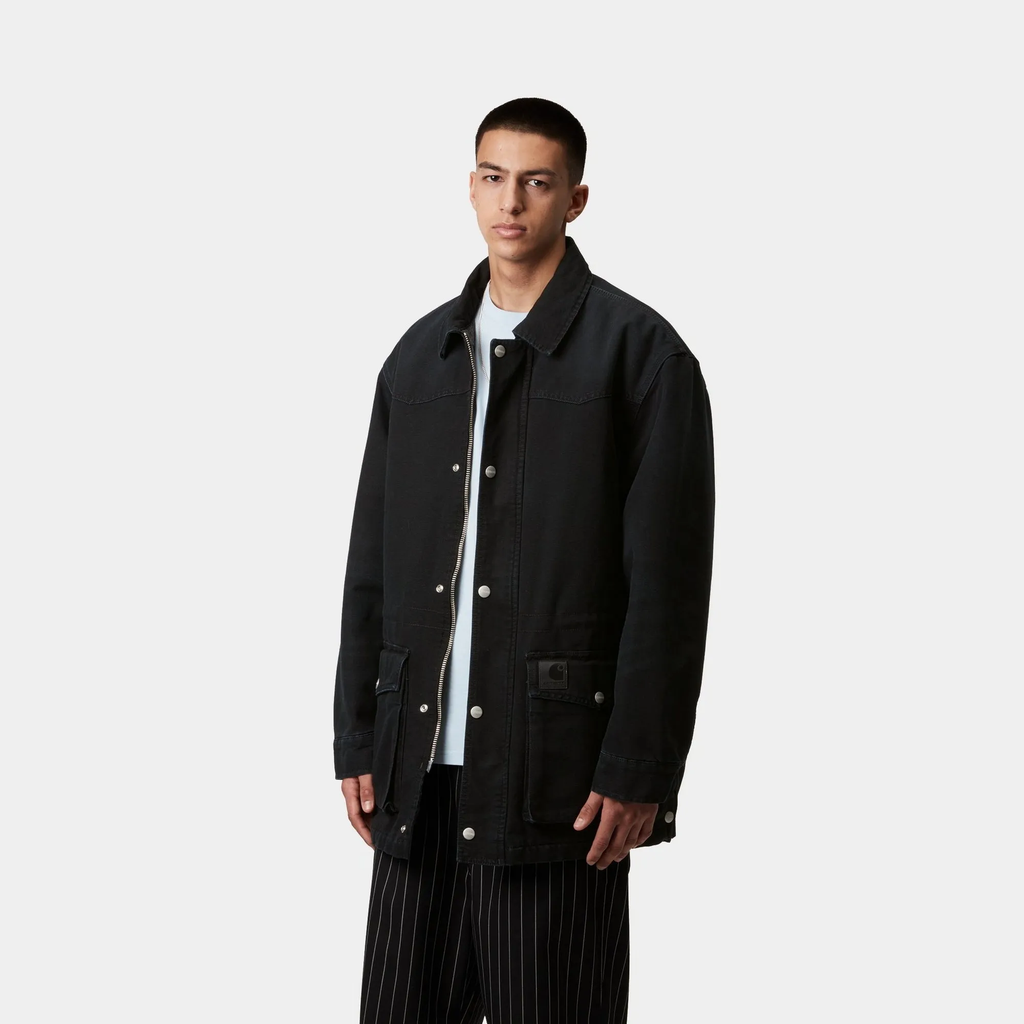 OG Santa Fe Coat | Black / Black (stone canvas)