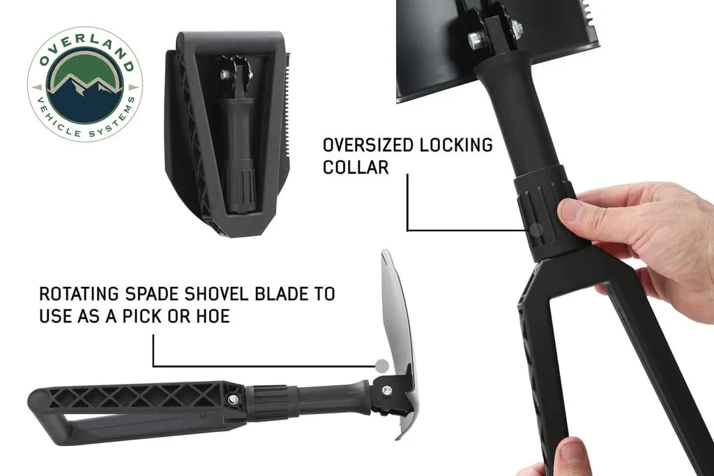 Overland Vehicle Systems 19049901 Shovel - Black, Sold Individually