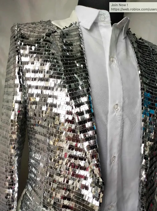 Party Outfit For Men's Disco Costume Mirrored Blazer Kimono Blazer Men's Festival Outfit