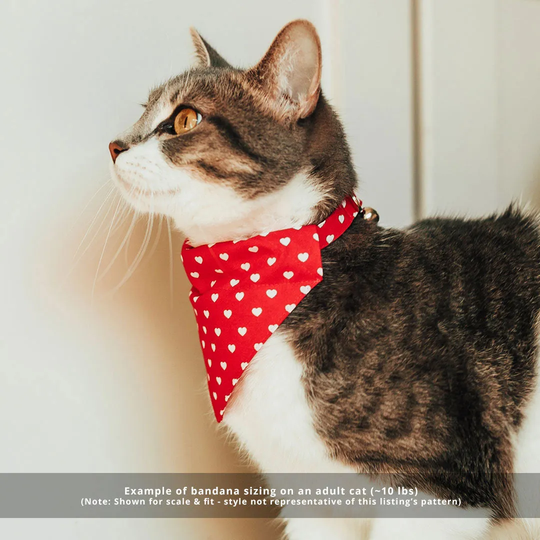Pet Bandana - "Hey Cupcake - Mint" - Valentine's Day Cupcake Bandana for Cat   Small Dog / Birthday / Slide-on Bandana / Over-the-Collar (One Size)