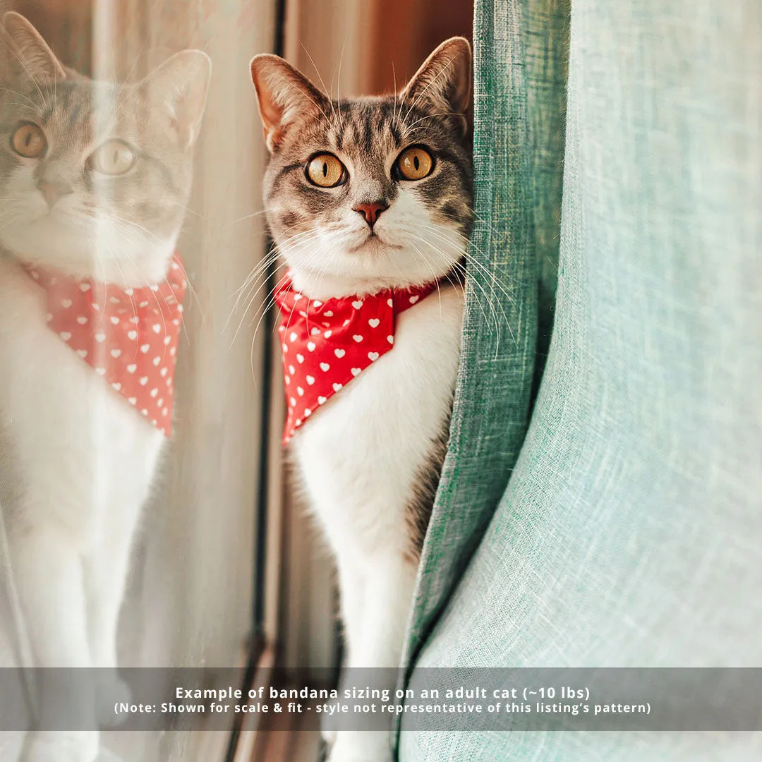 Pet Bandana - "Hey Cupcake - Mint" - Valentine's Day Cupcake Bandana for Cat   Small Dog / Birthday / Slide-on Bandana / Over-the-Collar (One Size)