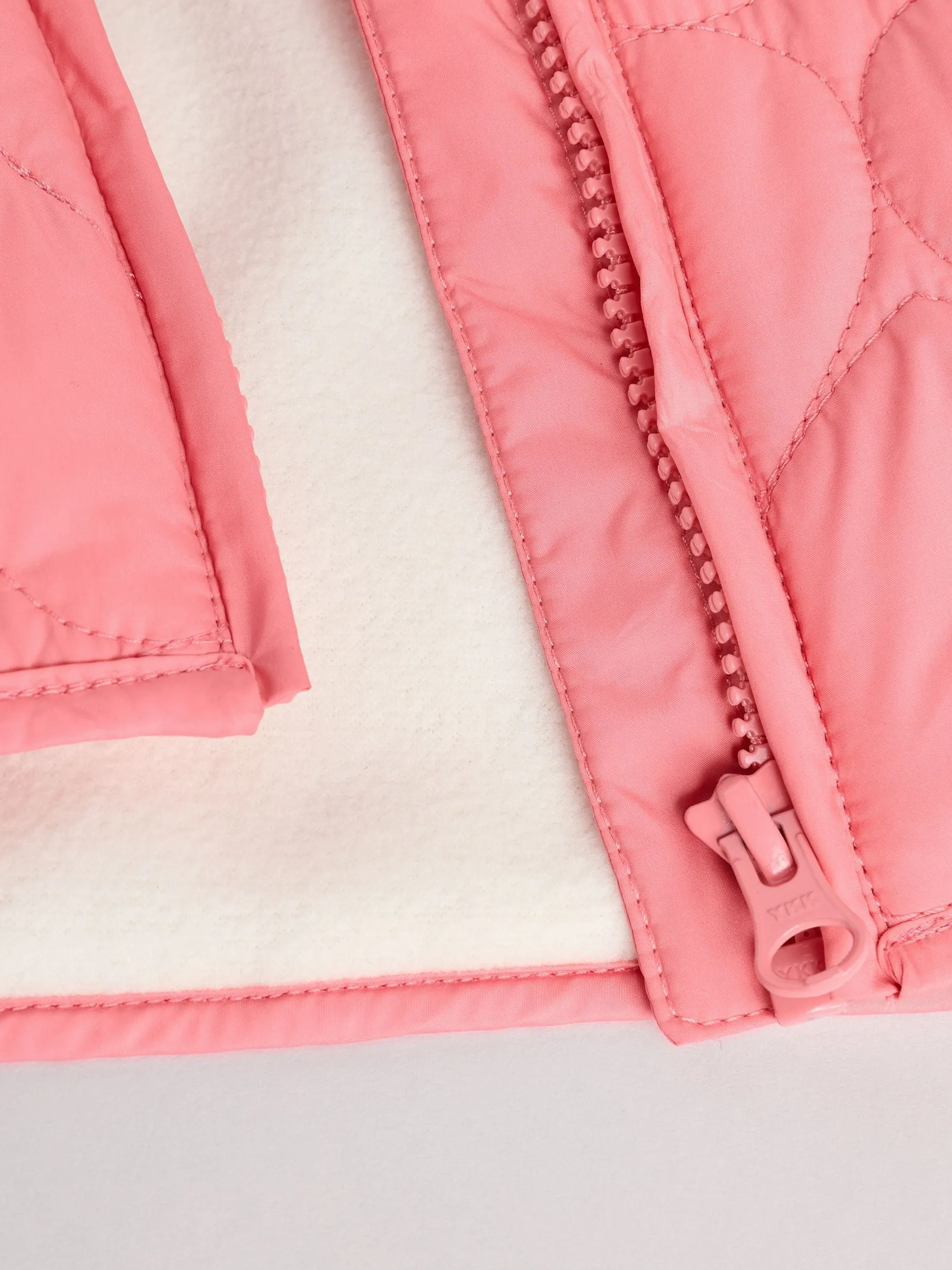 Pink Heart Quilted Baby Coat (0mths-2yrs)