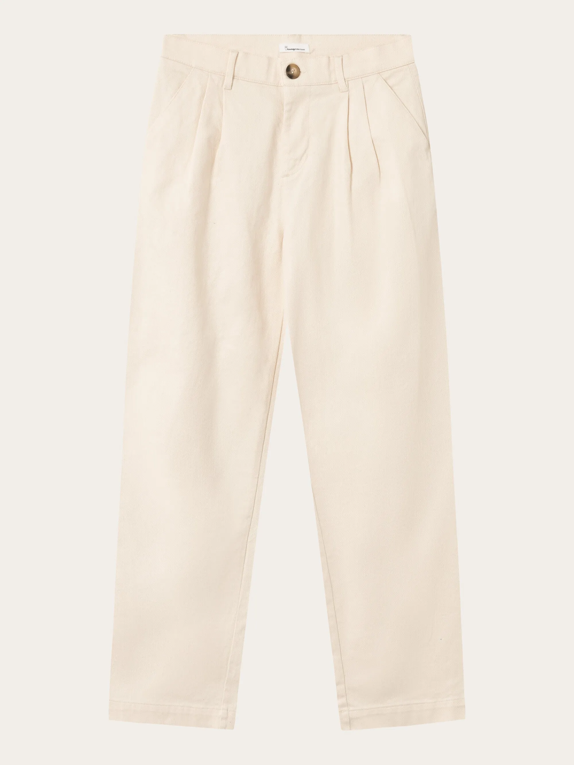 POSEY wide high-rise twill pants - Buttercream