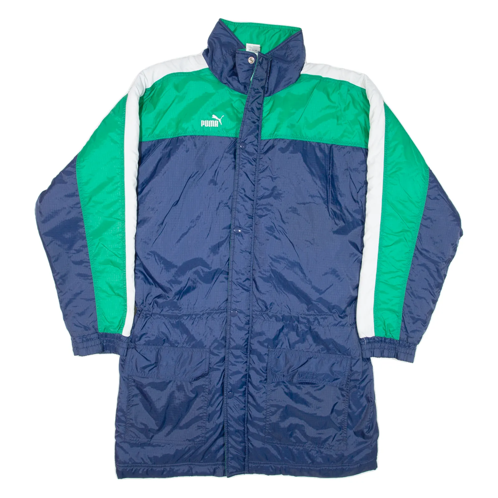PUMA Quilted Lined Mens Coat Blue 90s M