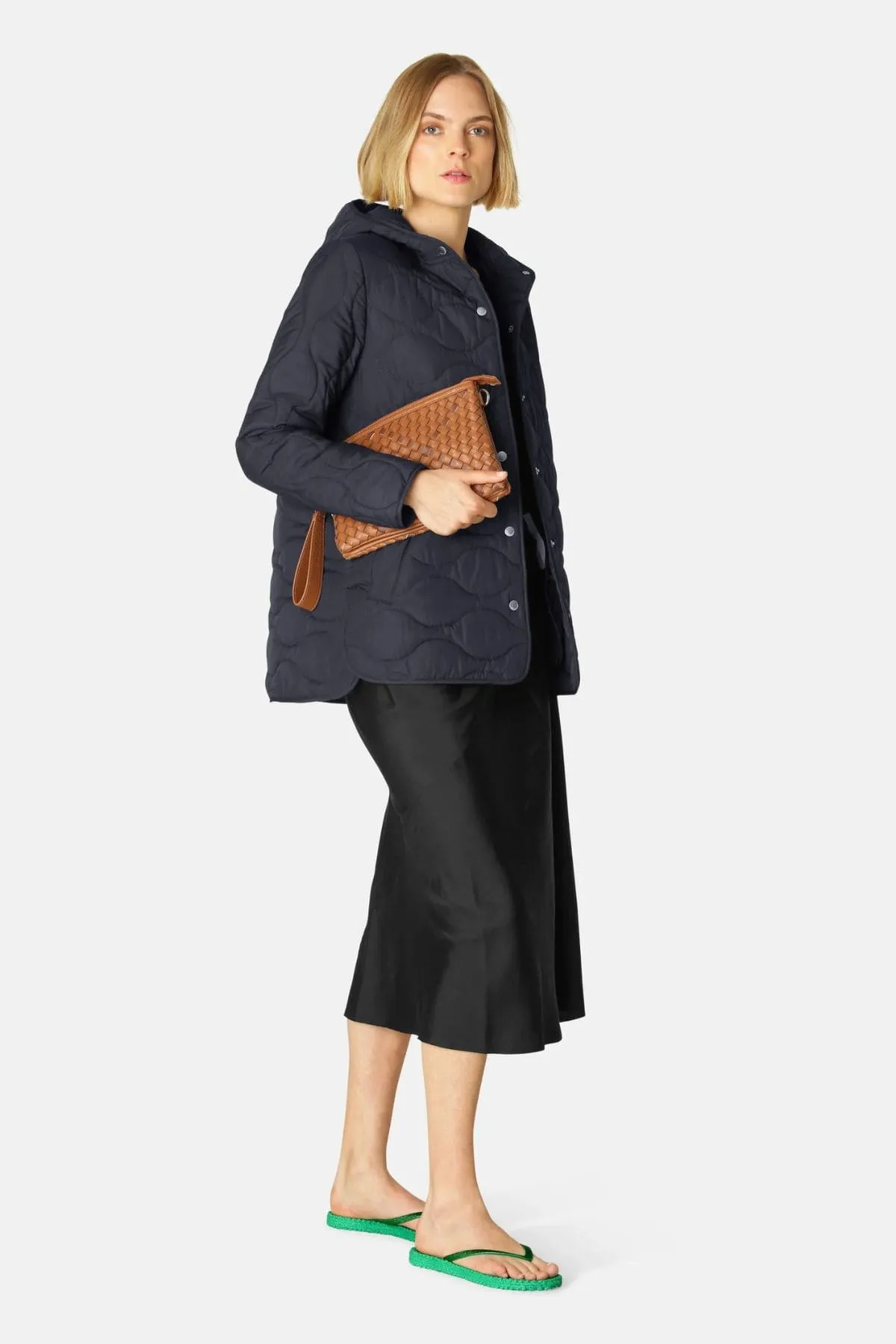 QUILTED JACKET DARK INDIGO