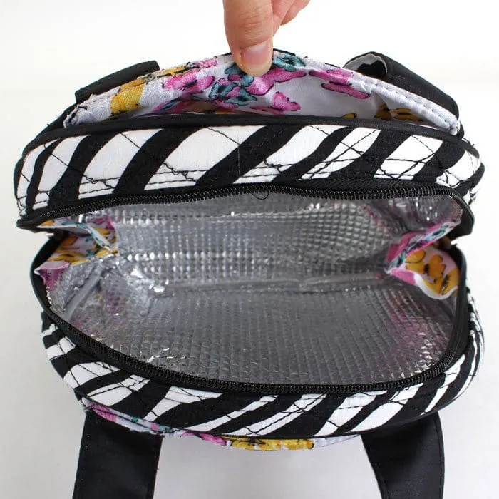 QZ101 Quilted Zebra Lunch Bag