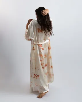 Silk Kimono Robe - Eucalyptus
