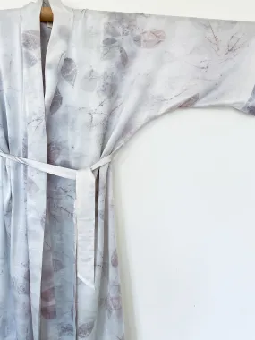 Silk Kimono Robe - Falling Leaves