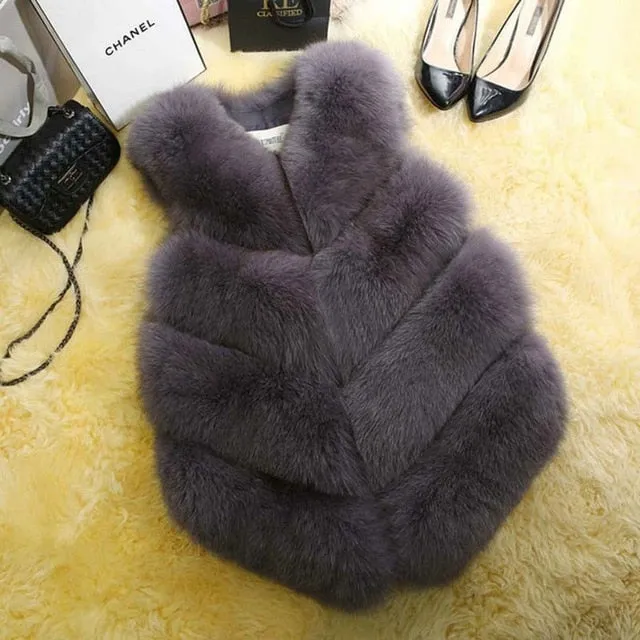 VenusFox Faux Fur Vest Jacket