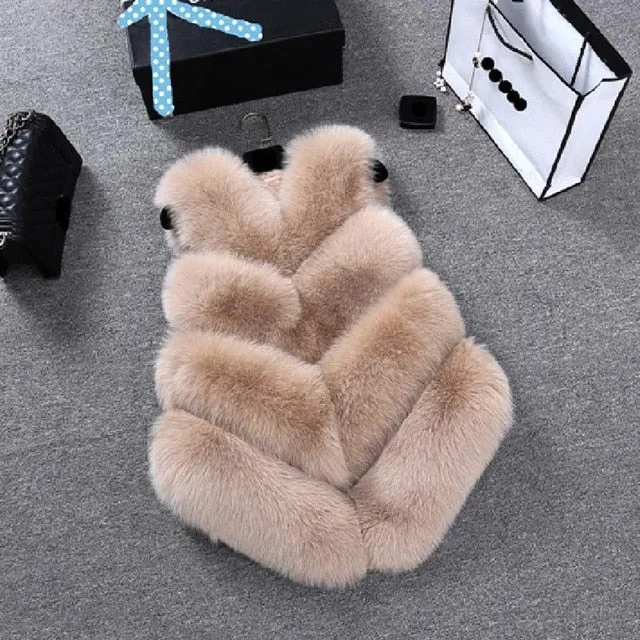 VenusFox Faux Fur Vest Jacket