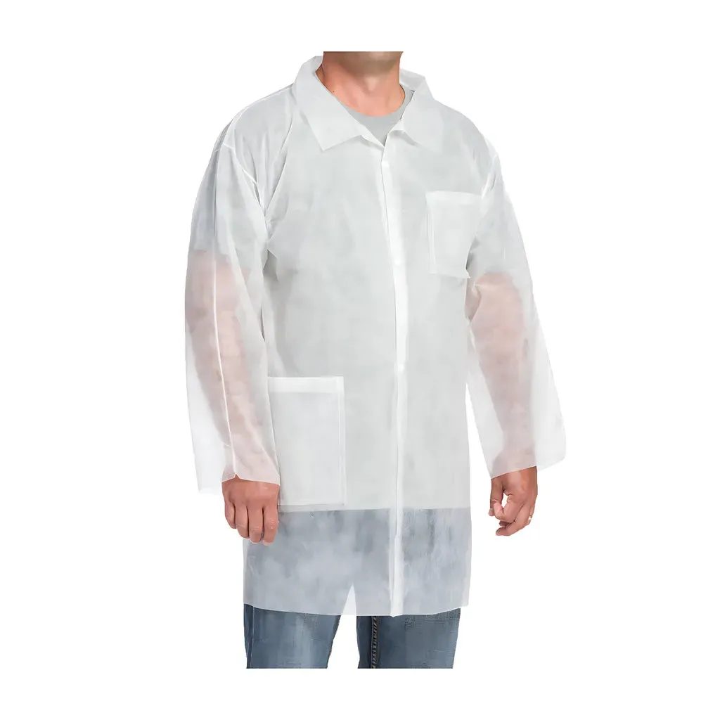West Chester 3514/L Standard Weight 20GSM SBP Lab Coat - 2 pockets